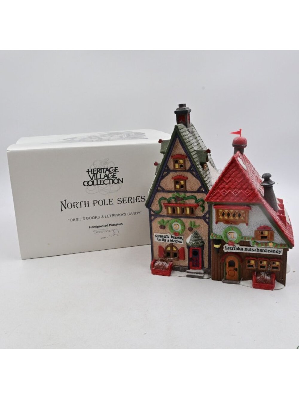 Department 56 Obbie's Books & Letrinka's Candy North Pole Village 56243 Boxed